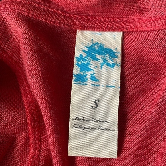 Beautiful Free People Orange Drape Top Size Small - Picture 5 of 6